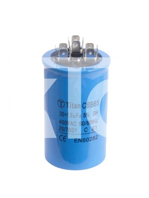 Конденсатор 35+1,5 мкф 450v CBB65 (009636)