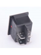 Выключатель красный 16A 250V / 20A 125V 4-х контактный (019304) Выключатель красный 16A 250V / 20A 125V 4-х контактный (019304)