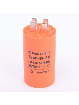 Конденсатор 18 мкф 450VAC CBB60A клеммы (010790)