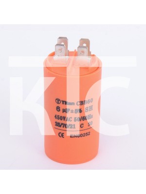 Конденсатор 6 мкф 450VAC CBB60A клеммы (019332)