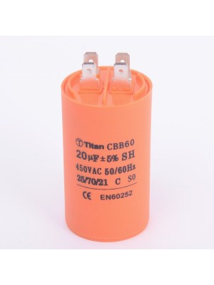 Конденсатор 20 мкф 450VAC CBB60A клеммы (019338)