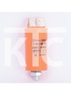 Конденсатор 1 мкф 450VAC CBB60E клеммы+болт (019345)