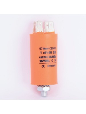 Конденсатор 1 мкф 450VAC CBB60E клеммы+болт (019345)