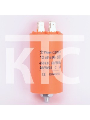 Конденсатор 12 мкф 450VAC CBB60E клеммы+болт (019353)
