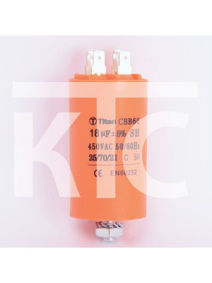 Конденсатор 18 мкф 450VAC CBB60E клеммы+болт (019356)