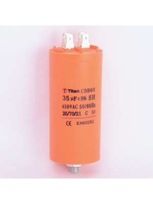 Конденсатор 35 мкф 450VAC CBB60E клеммы+болт (019360)