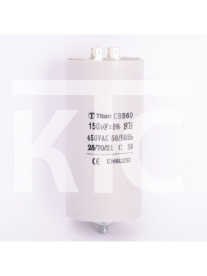 Конденсатор 150 мкф 450VAC CBB60E клеммы+болт (019366)
