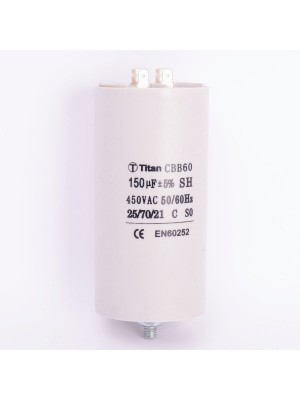 Конденсатор 150 мкф 450VAC CBB60E клеммы+болт (019366)