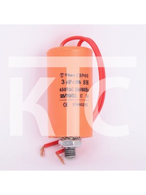 Конденсатор 3 мкф 450VAC CBB60G гибкие выводы+болт (019369)