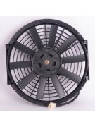Вентилятор автокондиционера прямые лопасти 12" 24V 120W PUSH (19107)