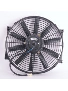 Вентилятор автокондиционера прямые лопасти 14" 12V 120W PUSH (19108)