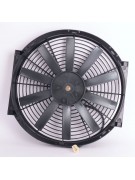Вентилятор автокондиционера прямые лопасти 14" 12V 120W PUSH (19108)