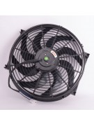 Вентилятор автокондиционера изогнутые лопасти 14" 12V 80W PULL (04024)