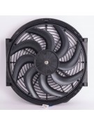 Вентилятор автокондиционера изогнутые лопасти 14" 12V 80W PULL (04024)