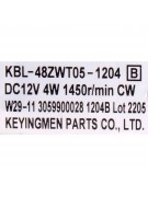 Вентилятор холодильника KBL-48ZWT05-1204 DC12V 4W (019703)