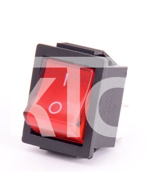 Кнопка красная KCD4 15A/250VAC 4 контакта/1 клавиша (019726)