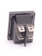 Кнопка зеленая KCD4 15A/250VAC 4 контакта / 1 клавиша / рамка (019729)