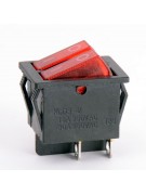 Кнопка красная KCD3-606 16A/250VAC 6 контактов / 2 клавиши (019731)