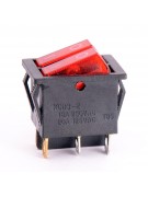 Кнопка красная KCD3-2 16A/250VAC 6 контактов / 2 клавиши (019732)