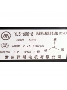 Электродвигатель наружного блока YLS600-8 380V/600W/710rpm (020817) Электродвигатель наружного блока YLS600-8 380V/600W/710rpm (020817)