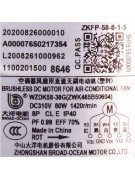 Электродвигатель внутреннего блока кондиционера WZDK58-38G SIC-55CVL-F159-1 DC310V 8P 60W (020316) Электродвигатель внутреннего блока кондиционера WZDK58-38G SIC-55CVL-F159-1 DC310V 8P 60W (020316)