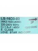 Электродвигатель наружного блока LS-16D3-03 WK2-16D3-A08D (021048)