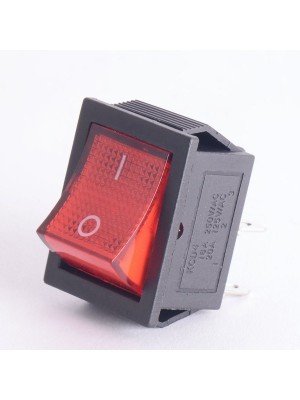 Кнопка красная KCD4 16A/250VAC 4 контакта / 1 клавиша  (019728)