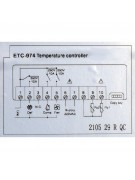 Контроллер ETC-974 220V 2 датчика (000058)