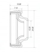 Сальник Mitsubishi 24x7 (16978) Сальник Mitsubishi 24x7 (16978)