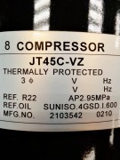 Компрессор JT45C-VZ R22 (018159) Компрессор JT45C-VZ R22 (018159)