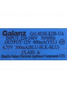 Трансформатор GAL4824E-KDB-11A 220/12V 400mA 4.7V 300mA (022037) Трансформатор GAL4824E-KDB-11A 220/12V 400mA 4.7V 300mA (022037)