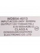 Трансформатор WDB54-4013 220V/12V 1100mA 8.5V 600mA (022039) Трансформатор WDB54-4013 220V/12V 1100mA 8.5V 600mA (022039)