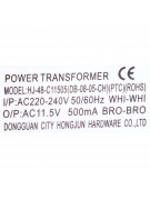 Трансформатор HJ-48-C11505 DB-08-05-CH 220/11.5V 500mA (022172) Трансформатор HJ-48-C11505 DB-08-05-CH 220/11.5V 500mA (022172)