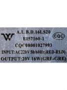 Трансформатор E157160-1 20V 16W (022563) Трансформатор E157160-1 20V 16W (022563)