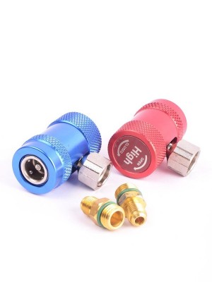 Муфта быстросъемная M14*1.5 -1/4" SAE Male x R134a side Female (022725)
