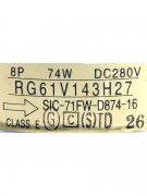 Электродвигатель наружного блока SIC-71FW-D874-16 143H27 DC280 (023104) Электродвигатель наружного блока SIC-71FW-D874-16 143H27 DC280 (023104)