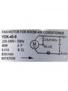 Электродвигатель наружного блока YDK-40-6 40W 220V ПЧ (023499) Электродвигатель наружного блока YDK-40-6 40W 220V ПЧ (023499)