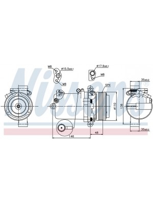 Компрессор BMW 3 E36/5 E39/3 E46 8FK351131-161 (6540)