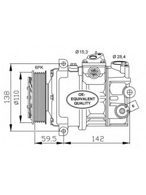 Компрессор Audi/VW/Skoda NRF 32147 ( 3544)